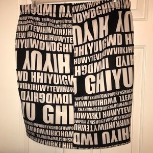 Forever21+ Alphabet Skirt